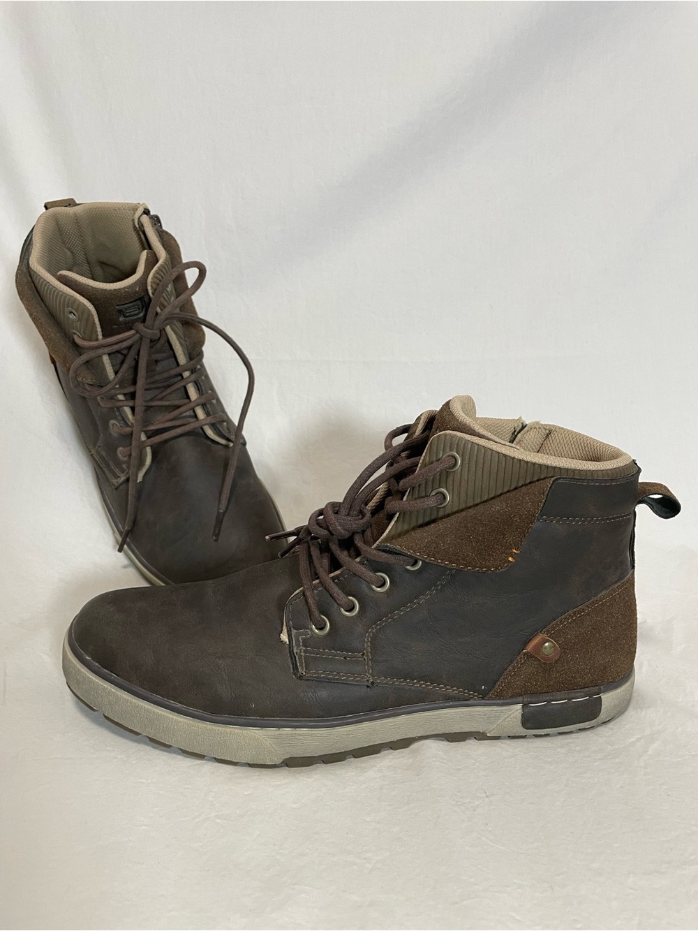 Day Five Viper Men's Casual High-Top Rugged Boots in Brown, Sz 13, NEW